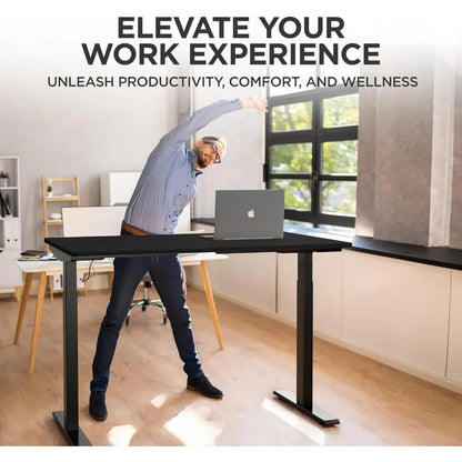 Primva RisePro 60 – Dual Motor Electric Standing Desk (60x30", Black)