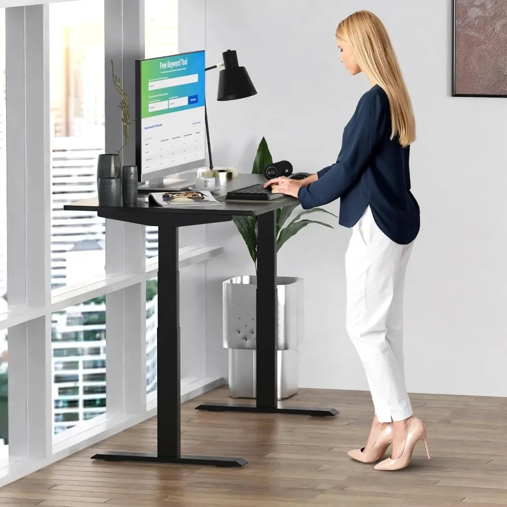 Primva RisePro 60 – Dual Motor Electric Standing Desk (60x30", Black)