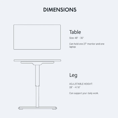 Primva ErgoLift 48 – Electric Standing Desk (48x30", Black)